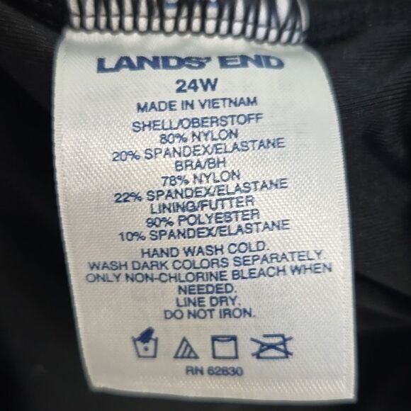 Lands End Women's Tankini Swim Top‎ Size 24W Floral Twist Front Underwire - Picture 14 of 16